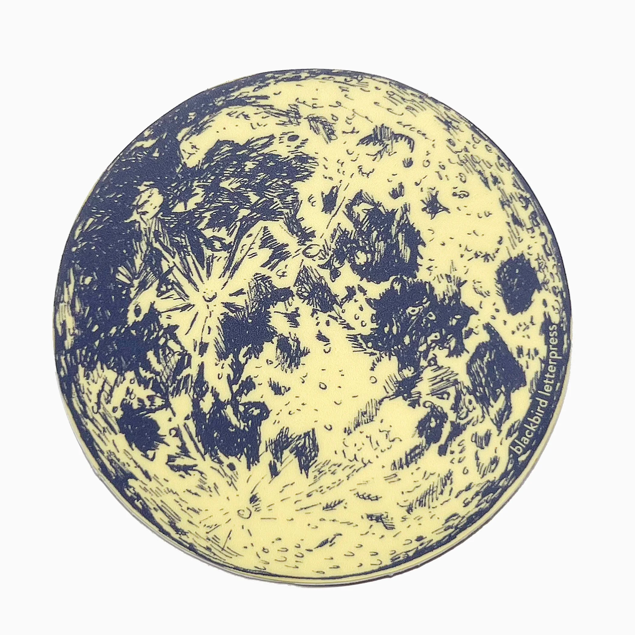 Full moon sticker by Blackbird Letterpress — Blackbird Letterpress